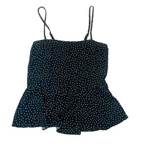 Adore Me Flowy Polka Dot Black Cami Tank Women’s Large